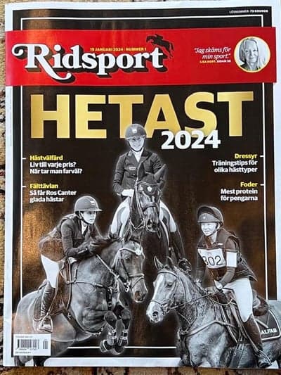 Olle och jag på förstasidan i Ridsport 💥 hetast 2024